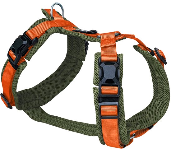 Petlando magnetech y comfort tuig oranje Petlando Y-comfort tuig met magnetische sluitingen in de kleur oranje.