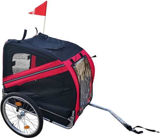 Brasq hondenfietskar voor honden tot 40 kg, een leuke budgetvriendelijke fietskar.
